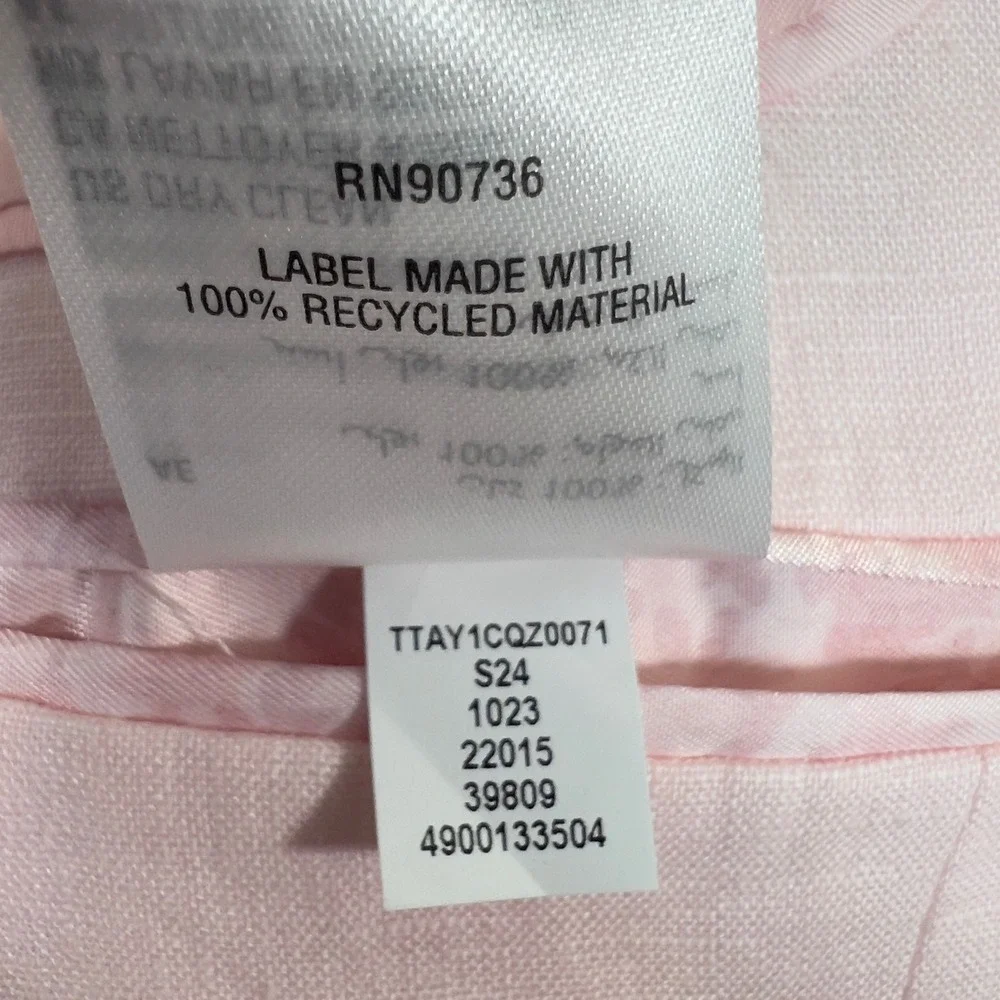 Bar III Linen Blazer Mens 42R Pink Solid Slim Fit Summer Lightweight Sport Coat